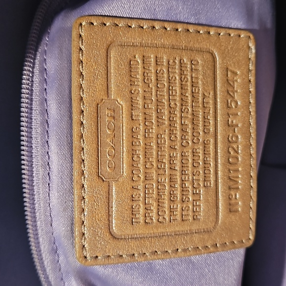 Coach Ashley Shimmery Tan Or Metallic Gold Bronze Leather Script Satchel F15447 - Picture 10 of 12